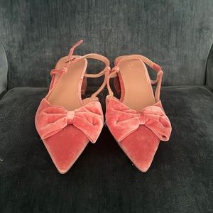 New ASOS Design Rose Velvet Bow Heels